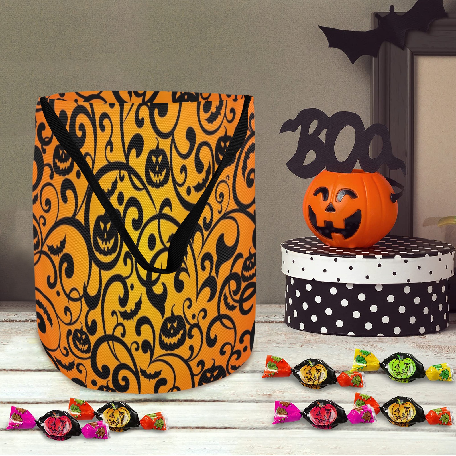 Halloween Abstract Halloween Candy Bag
