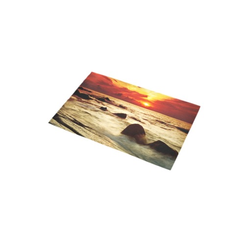 Tropical sunset on the stones beach. Phuket island. Thailand bathmat Bath Rug 16''x 28''