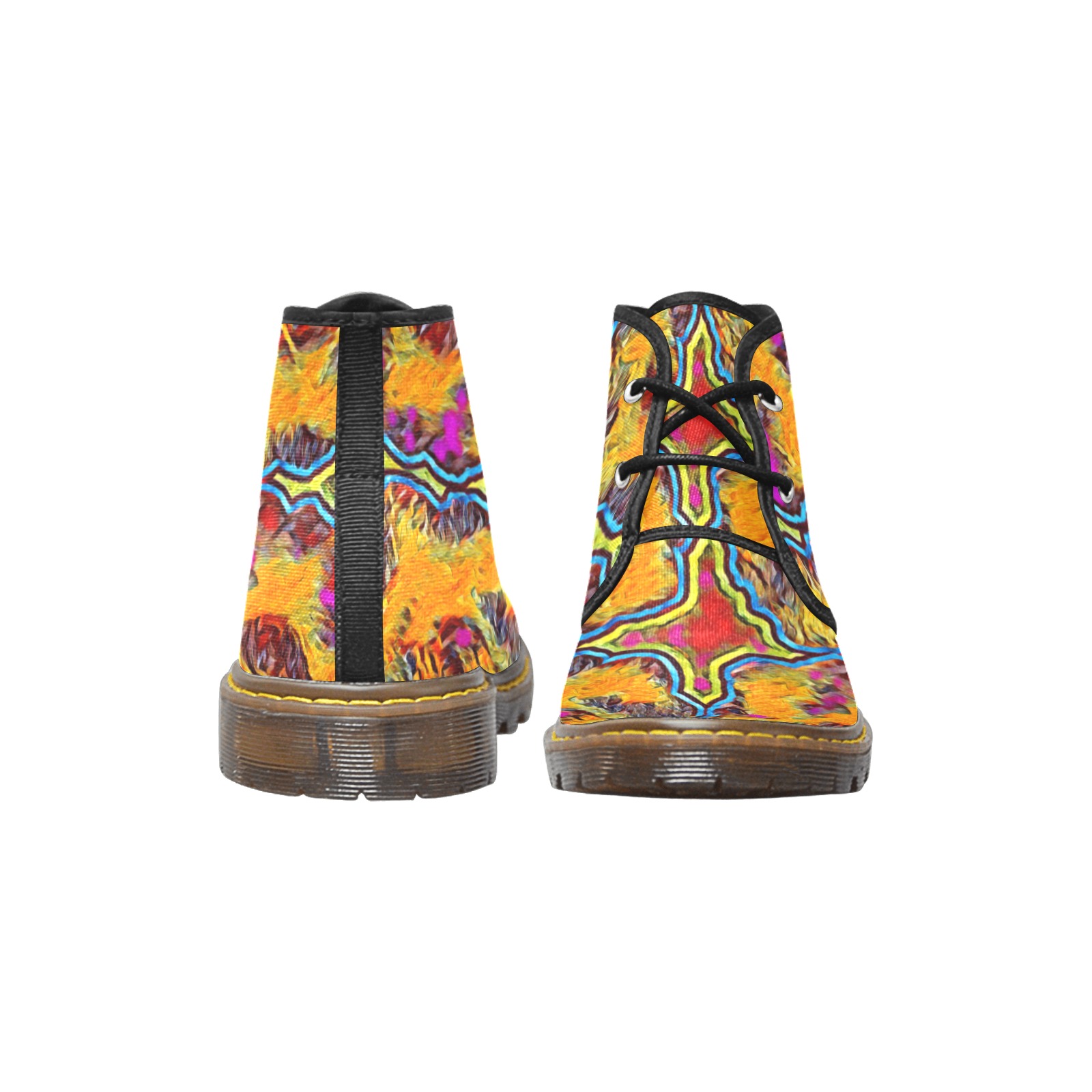 pattern2 Women's Canvas Chukka Boots (Model 2402-1)