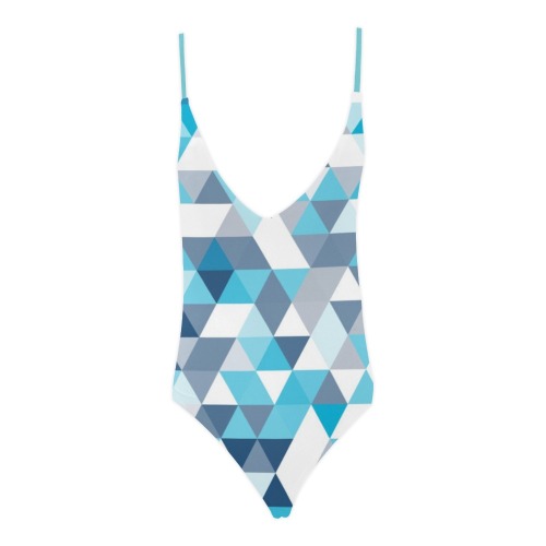 Pattern of triangles Sexy Lacing Backless One-Piece Sexy Lacing Backless One-Piece Swimsuit (Model S10)