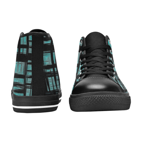 Contemporary Kids' High Top Canvas Shoes-4 Sides (Model 017)