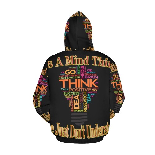 Your Mind Matters (Women) All Over Print Hoodie for Women (USA Size) (Model H13)