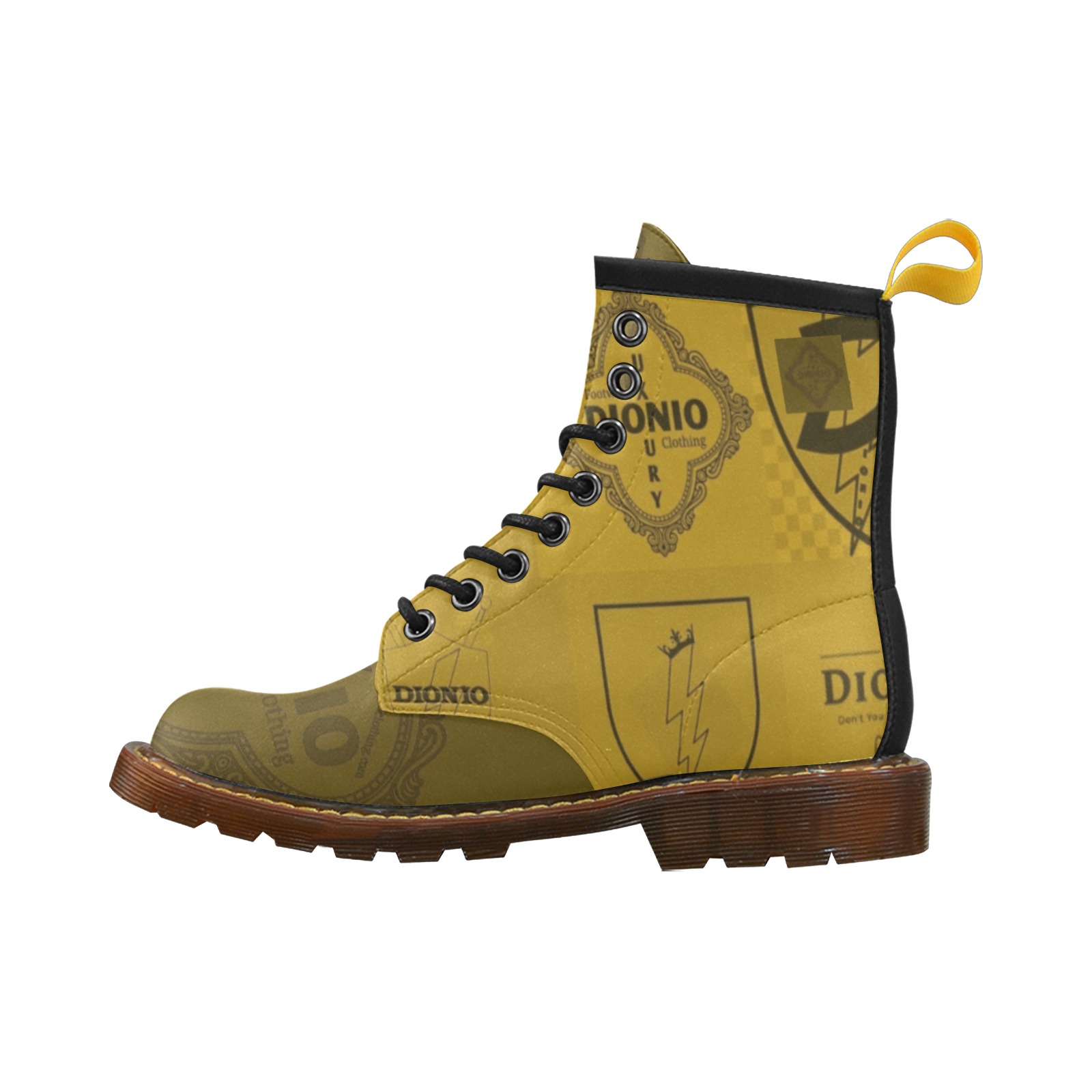 DIONIO - Men's Razor's Edge Leather Boots High Grade PU Leather Martin Boots For Men Model 402H