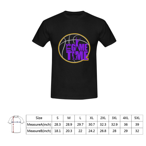 Its Game Time - Purple Gold Men's T-Shirt in USA Size (Front Printing Only)