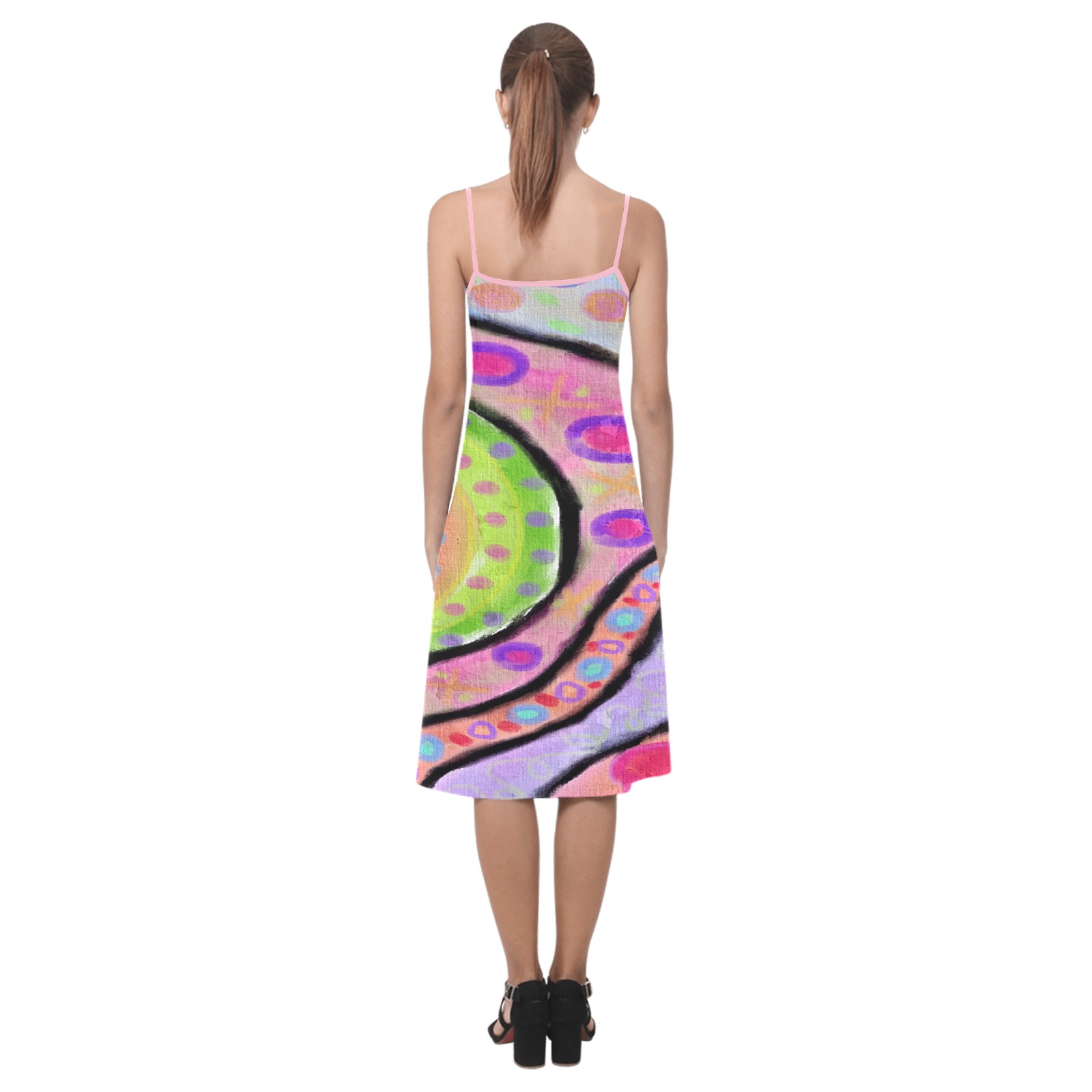 Original Abstract Art to Wear Alcestis Slip Dress (Model D05)