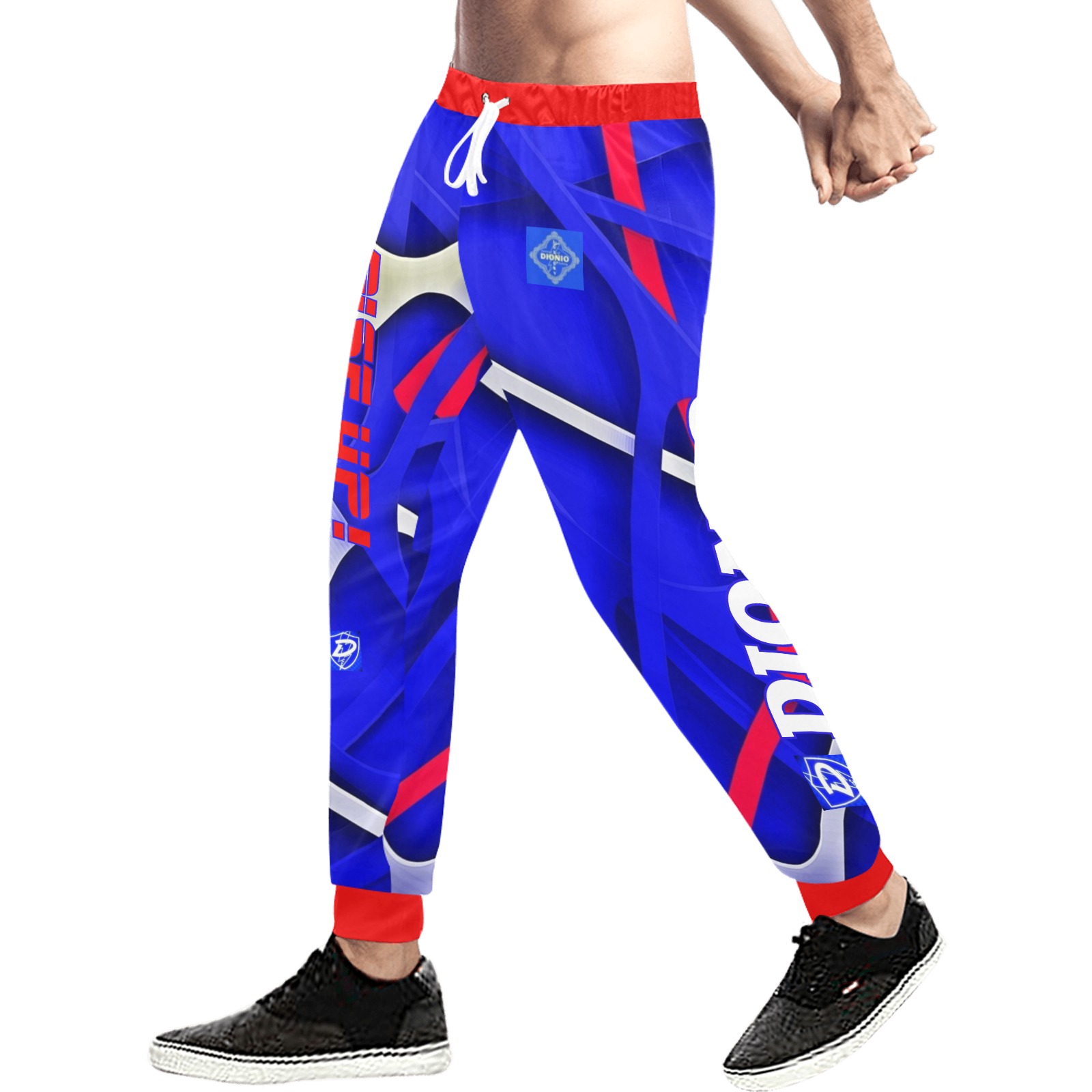DIONIO Clothing - RISE UP! Sweatpants (Blue,White & Red) Men's All Over Print Sweatpants (Model L11)