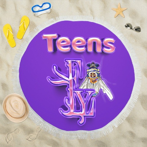 Teens Collectable Fly Circular Beach Shawl 59"x 59"