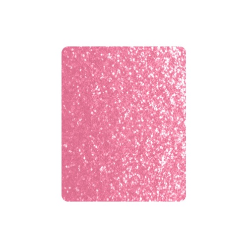 Magenta light pink red faux sparkles glitter Rectangle Mousepad