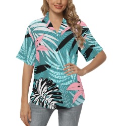 Colorful Tropical Pattern (297) All Over Print Hawaiian Shirt for Women (Model T58)