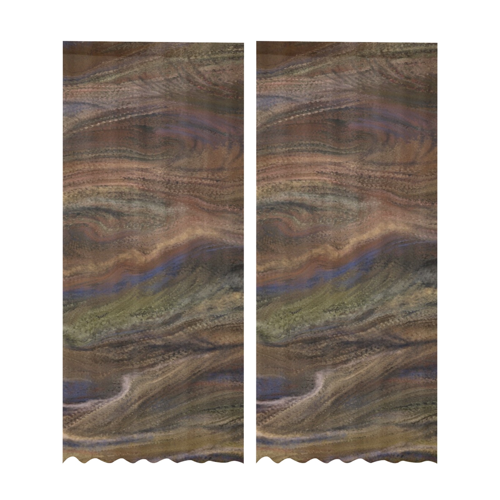 Mona 2-5 Gauze Curtain 28"x95" (Two-Piece)