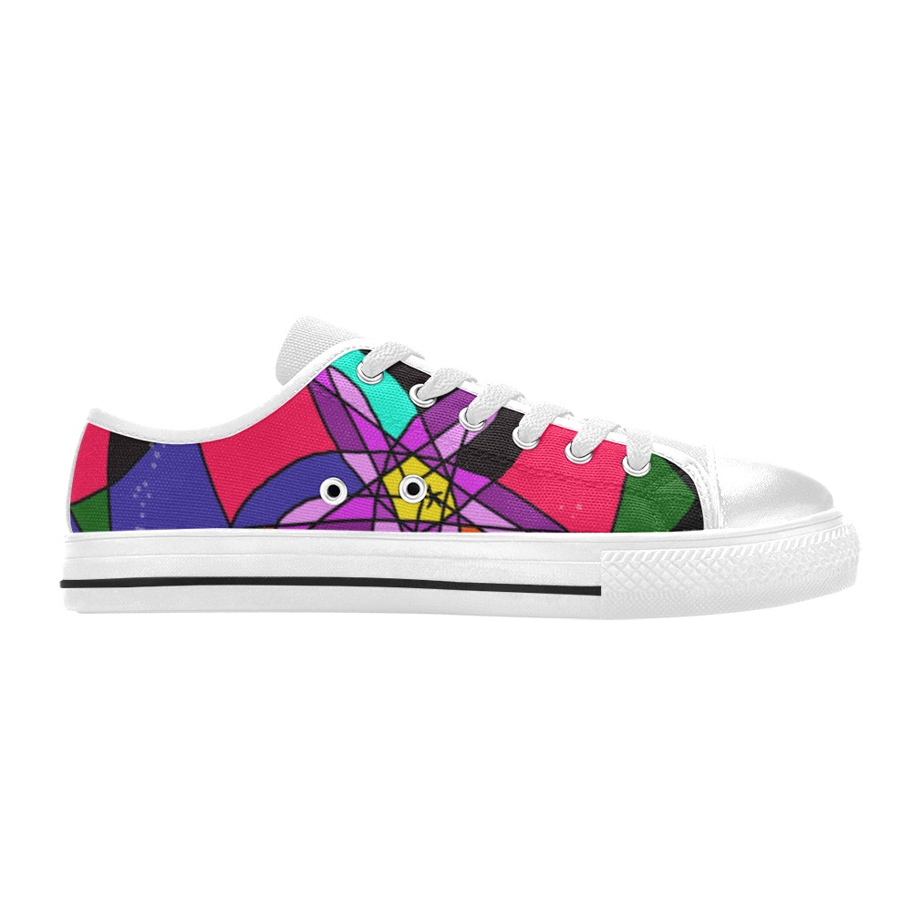 Abstract Design S 2020 Low Top Canvas Shoes for Kid (Model 018)