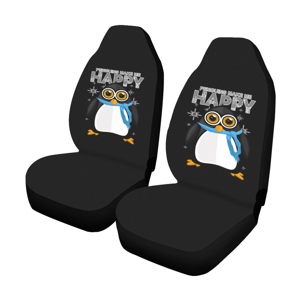 Penguins Make Me Happy Car Seat Covers (Set of 2)