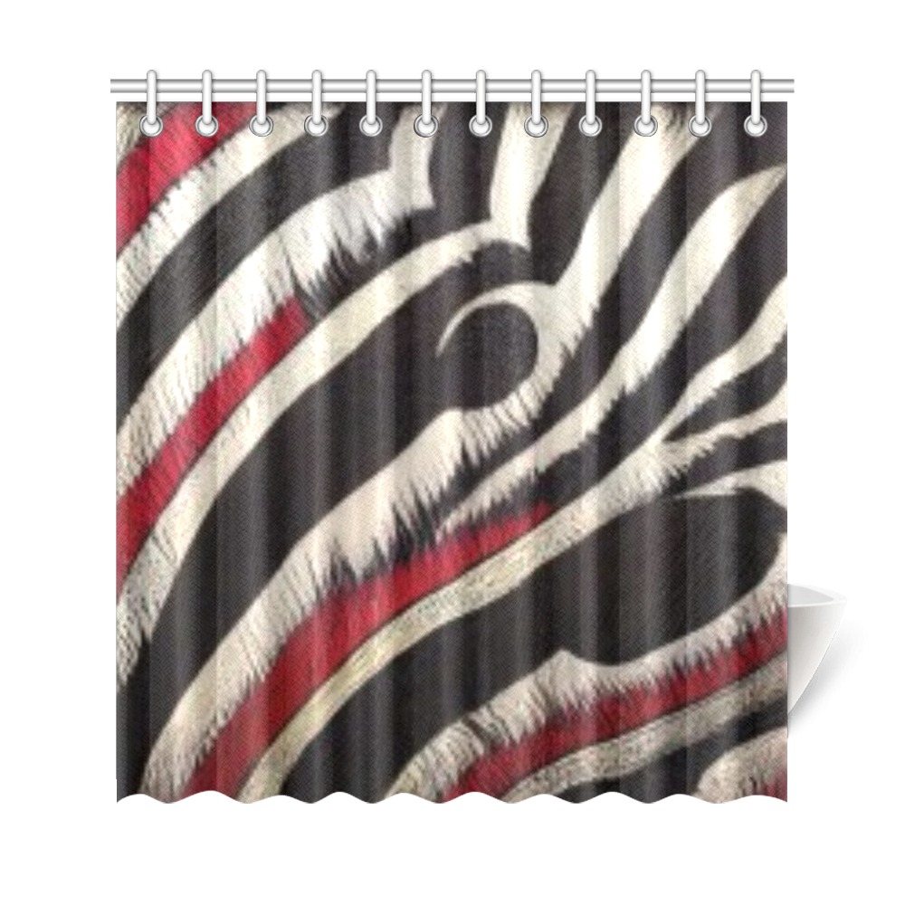 zebra print 2 Shower Curtain 69"x72"