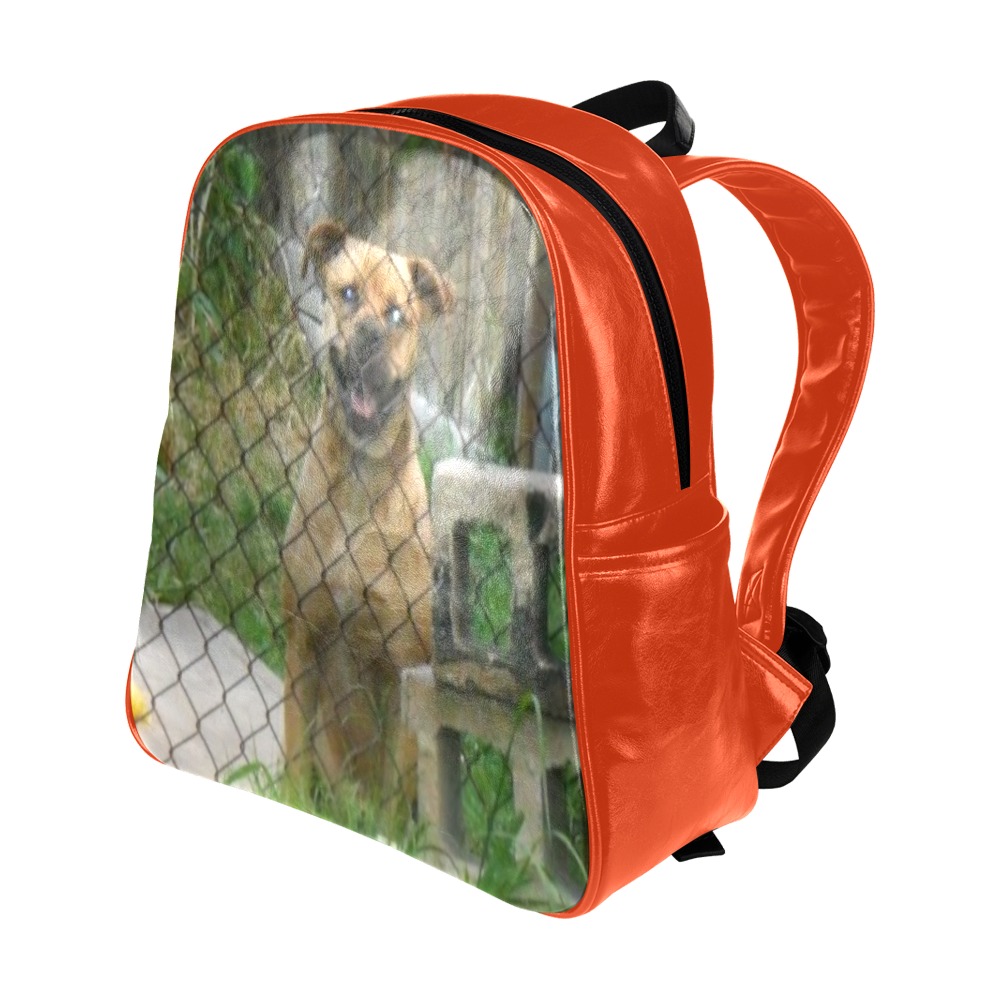 A Smiling Dog Multi-Pockets Backpack (Model 1636)
