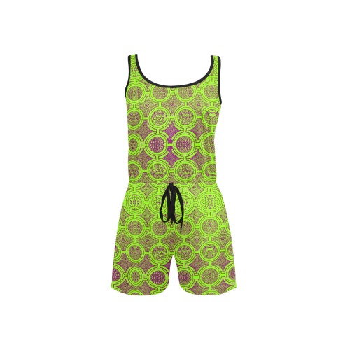 AFRICAN PRINT PATTERN 2 All Over Print Short Jumpsuit