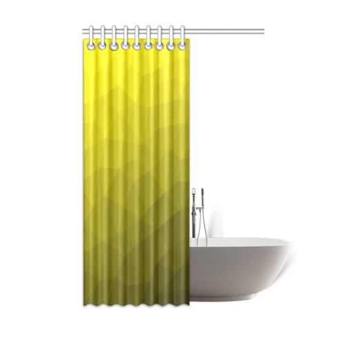 Yellow gradient geometric mesh pattern Shower Curtain 48"x72"