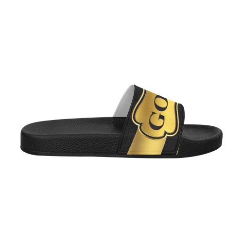 gold Men's Slide Sandals (Model 057)