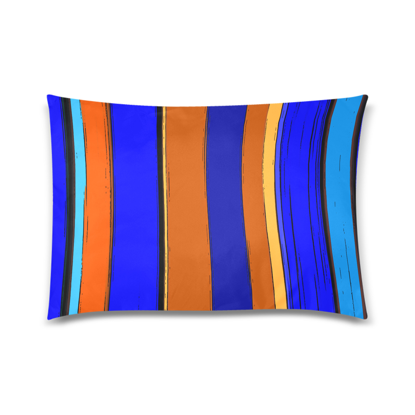 Abstract Blue And Orange 930 Custom Zippered Pillow Case 20"x30"(Twin Sides)