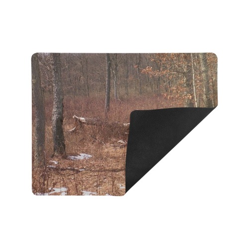 Falling tree in the woods Mousepad 18"x14"