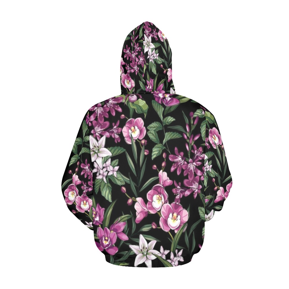 floral (99) All Over Print Hoodie for Women (USA Size) (Model H13)