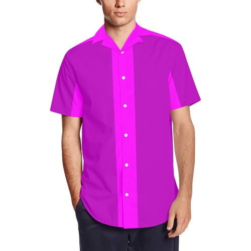 p17 Men's Short Sleeve Shirt with Lapel Collar (Model T54)