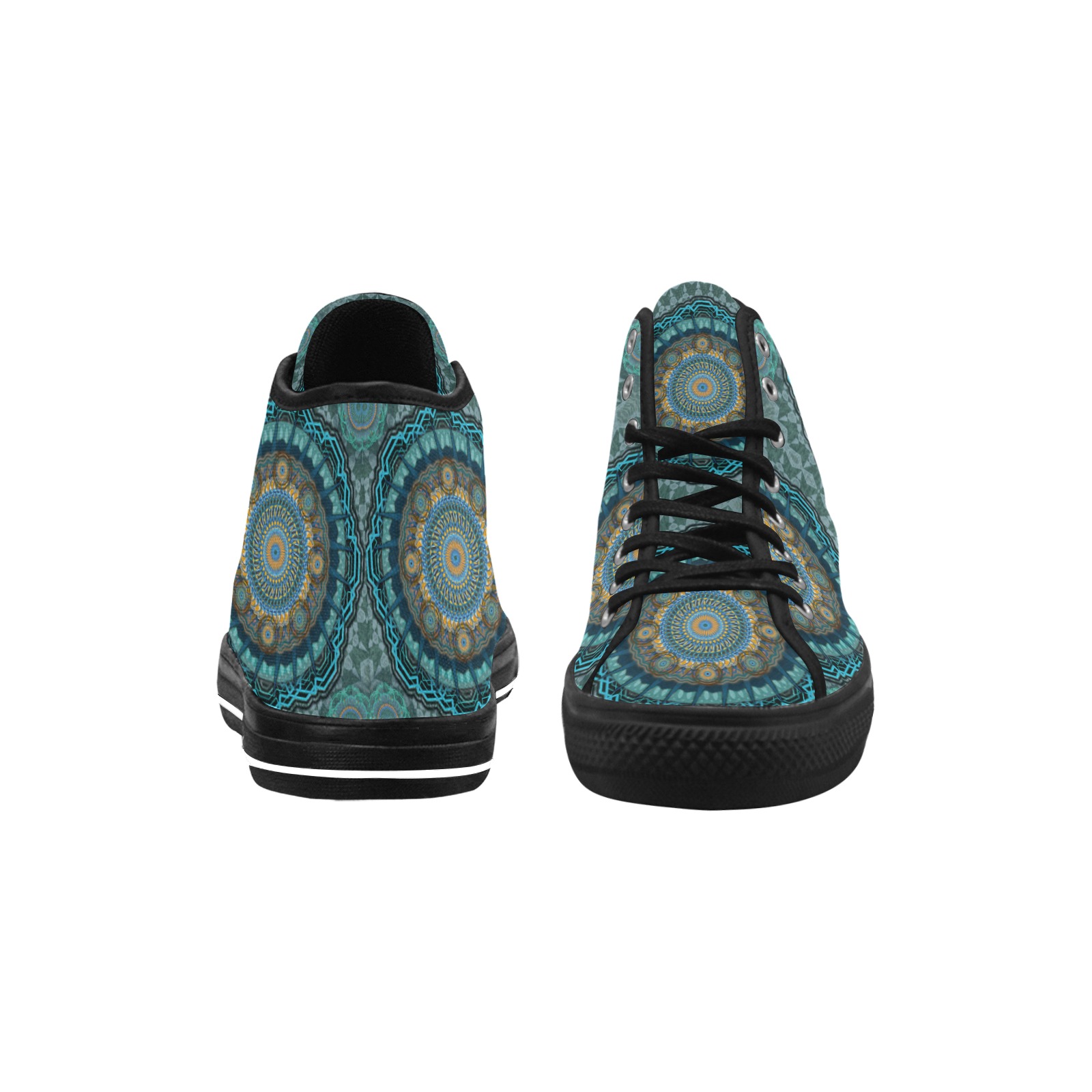 The Persian's gyrate psychedelic eyes' mandala Vancouver H Men's Canvas Shoes (1013-1)