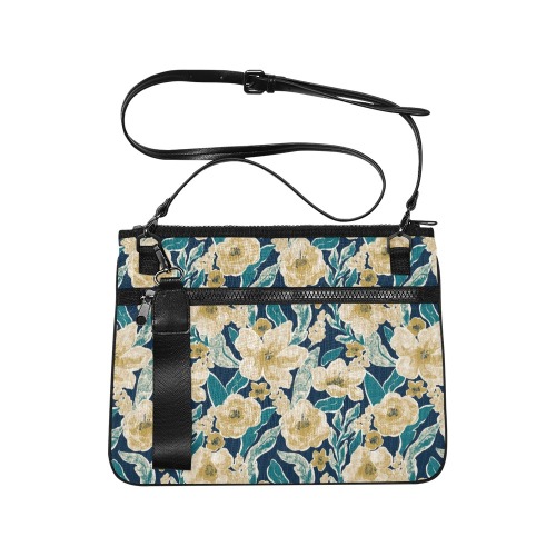 Painted Flowers Slim Clutch Bag (Model 1668)