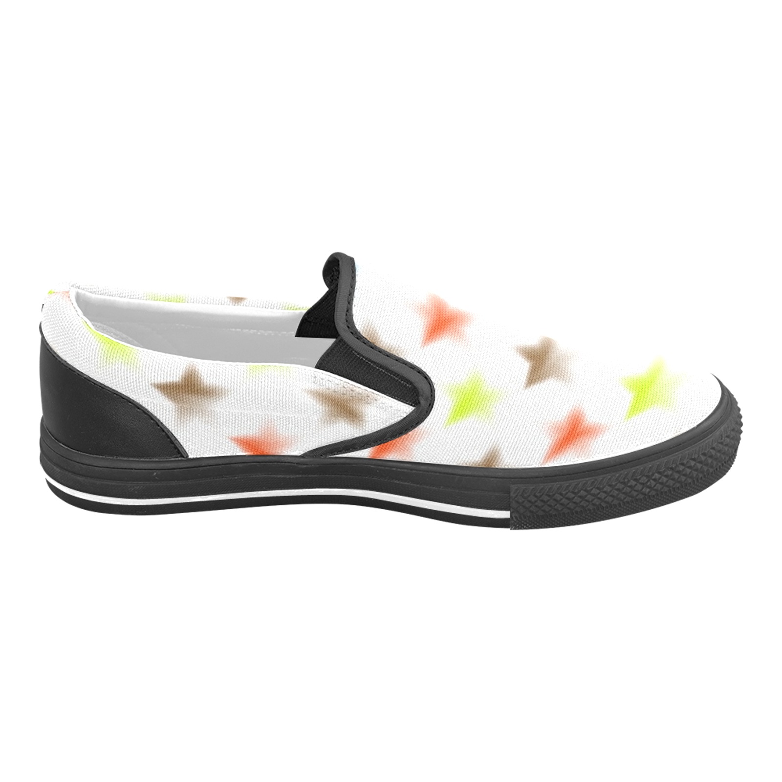 stars blk Slip-on Canvas Shoes for Kid (Model 019)