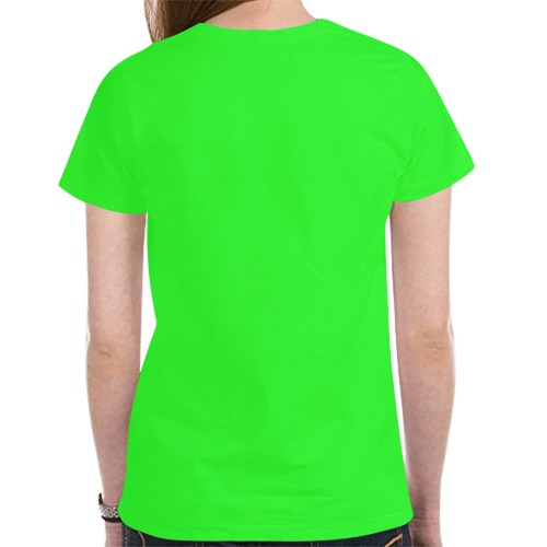 lime green New All Over Print T-shirt for Women (Model T45)