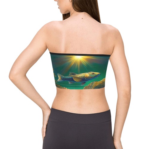 Celestial Swim Women's Tie Bandeau Top (Model T66)