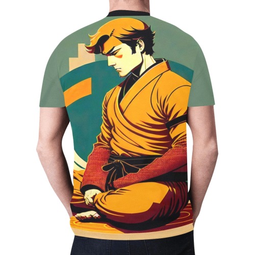 Shaolin Monk Fantasy Art 027 New All Over Print T-shirt for Men (Model T45)