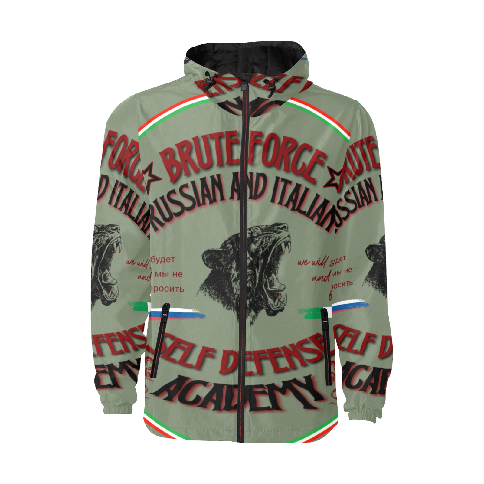 Brute force All Over Print Quilted Windbreaker for Men (Model H35)