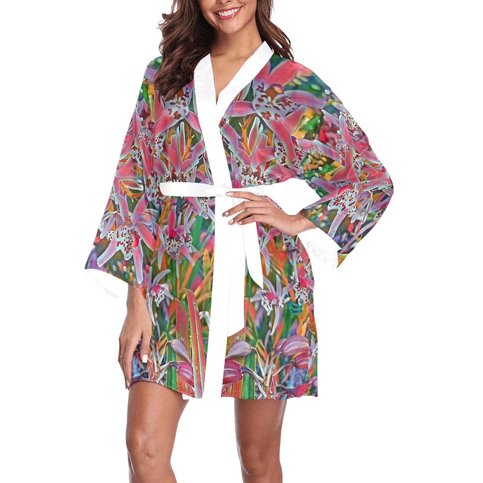 sweet love 6 Long Sleeve Kimono Robe