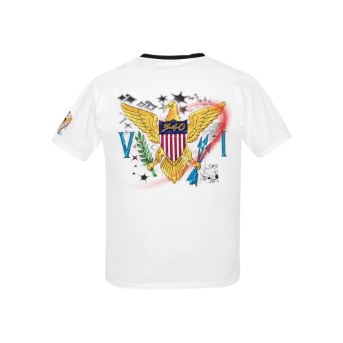 TRENDY LIONESS COUTURE VI FLAG  KIDS WHITE TEE Kids' All Over Print T-shirt (USA Size) (Model T40)