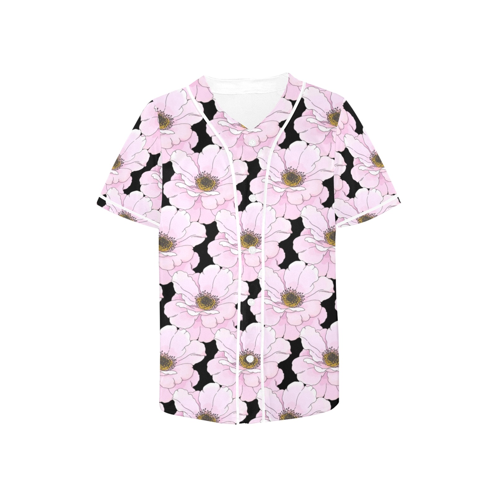 floral All Over Print Baseball Jersey for Kids (Model T50)