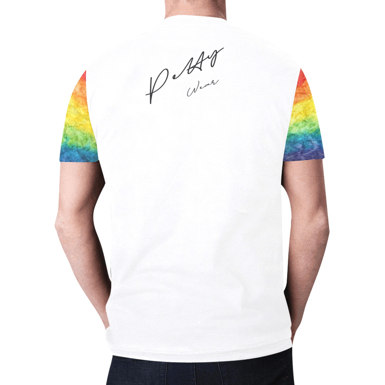 Petty script pride white New All Over Print T-shirt for Men (Model T45)