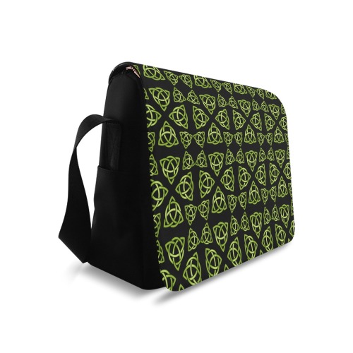 Green Triquetra Pattern Messenger Bag (Model 1628)