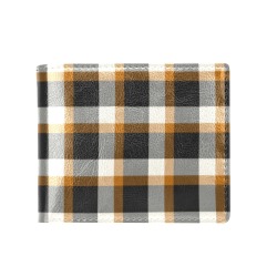 Classic Plaid (Tan) Bifold Wallet with Coin Pocket (Model 1706)