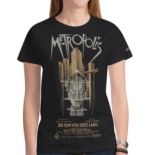 Metropolis New All Over Print T-shirt for Women (Model T45)
