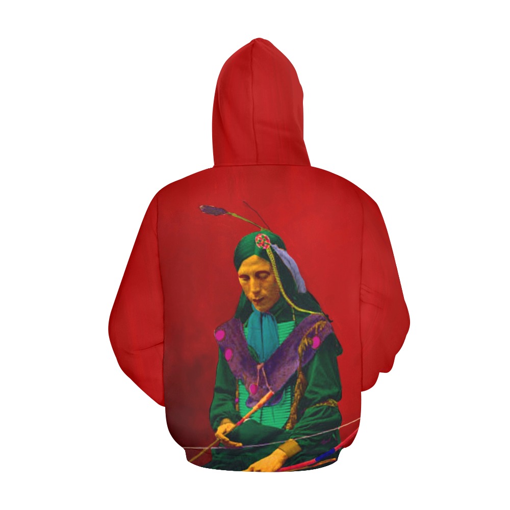 Native American Cherokee Pop Art All Over Print Hoodie for Men (USA Size) (Model H13)
