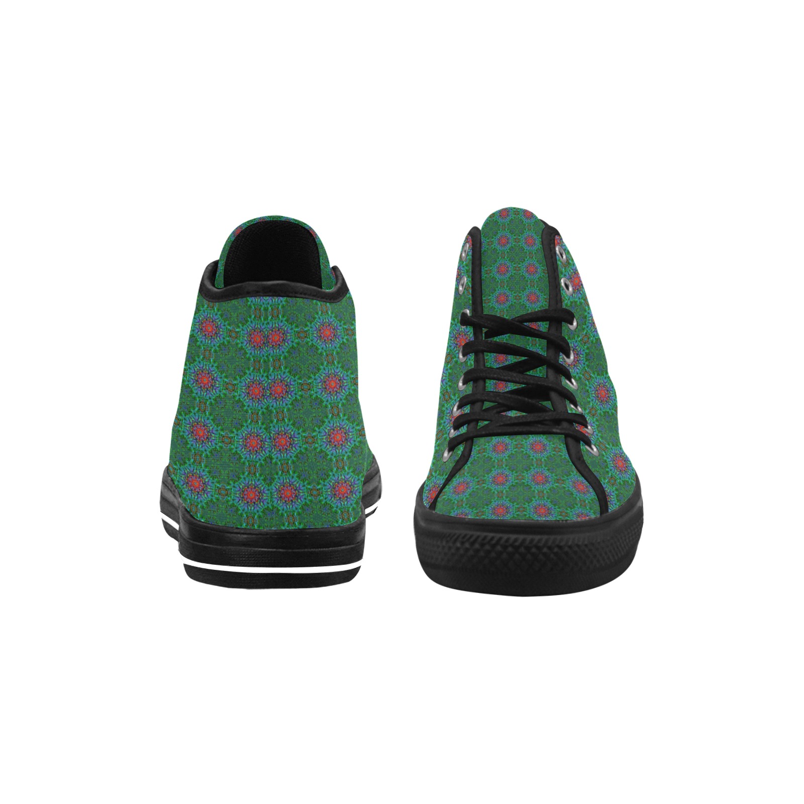 Confianza textile texture mandala pattern Vancouver H Men's Canvas Shoes (1013-1)