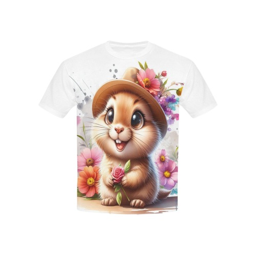 Watercolor Groundhog 3 Kids' All Over Print T-shirt (USA Size) (Model T40)