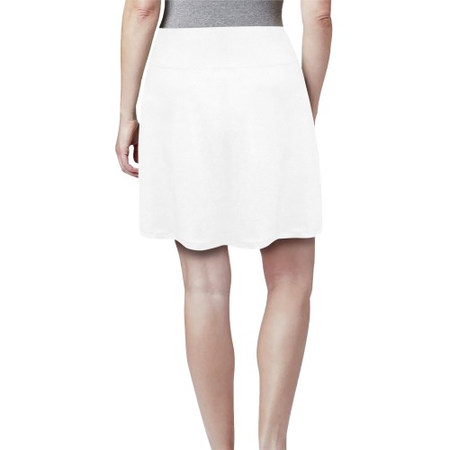 White Women's Athletic Skirt (Model D64)