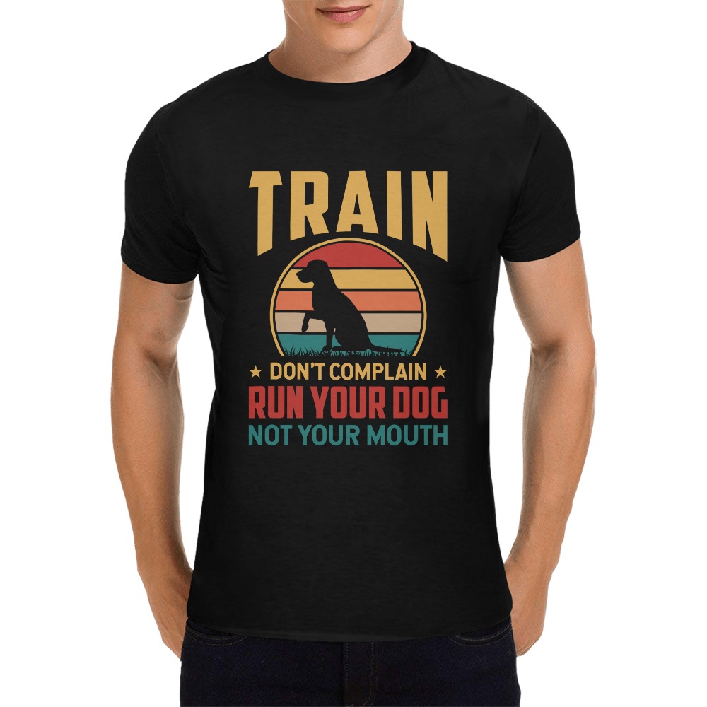 Train Don't Complain Dog Trainer Men's T-Shirt in USA Size (Front Printing Only)