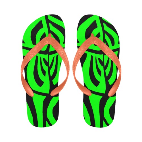 aaa green b Flip Flops for Men/Women (Model 040)