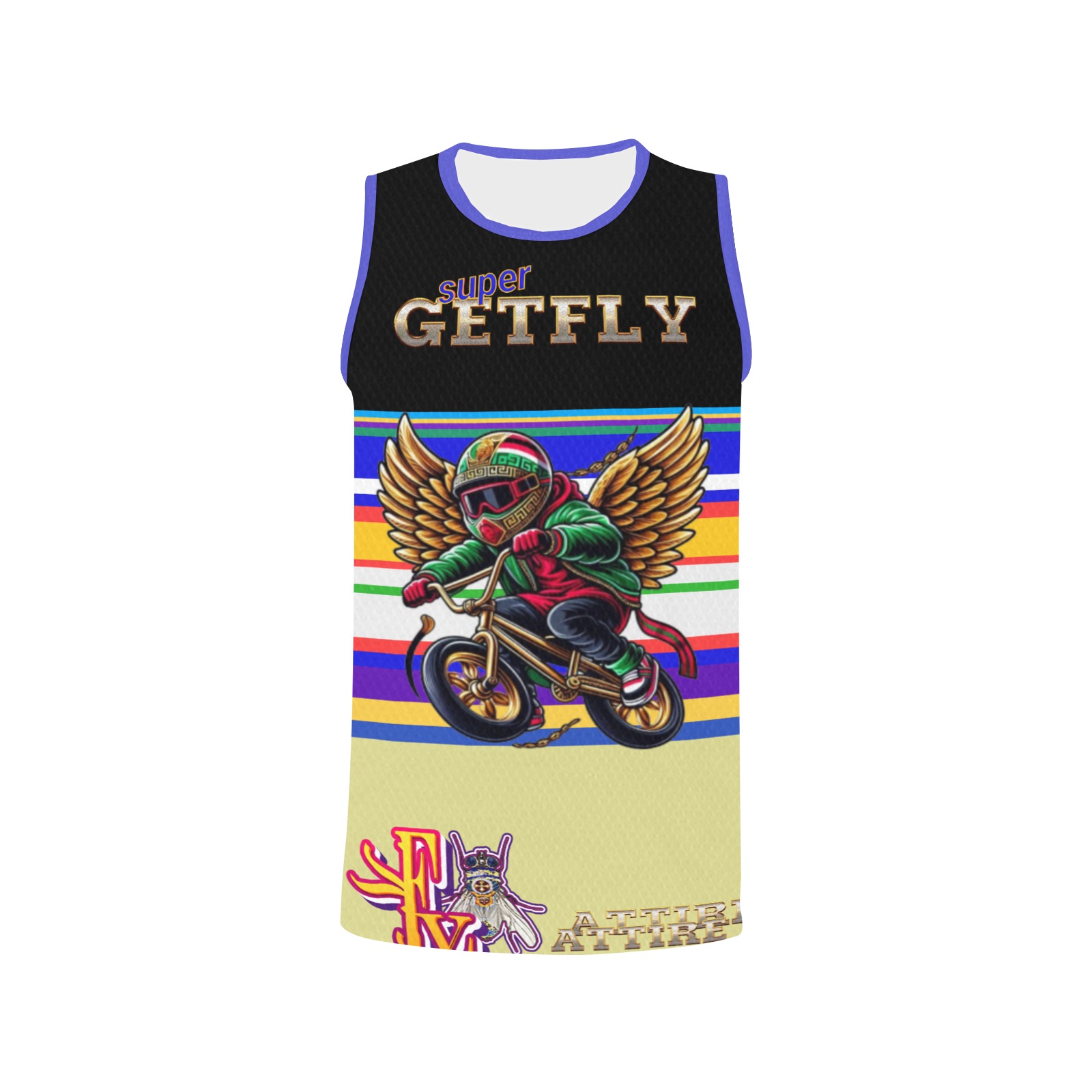 Super Getfly BMX Collectable Fly All Over Print Basketball Jersey