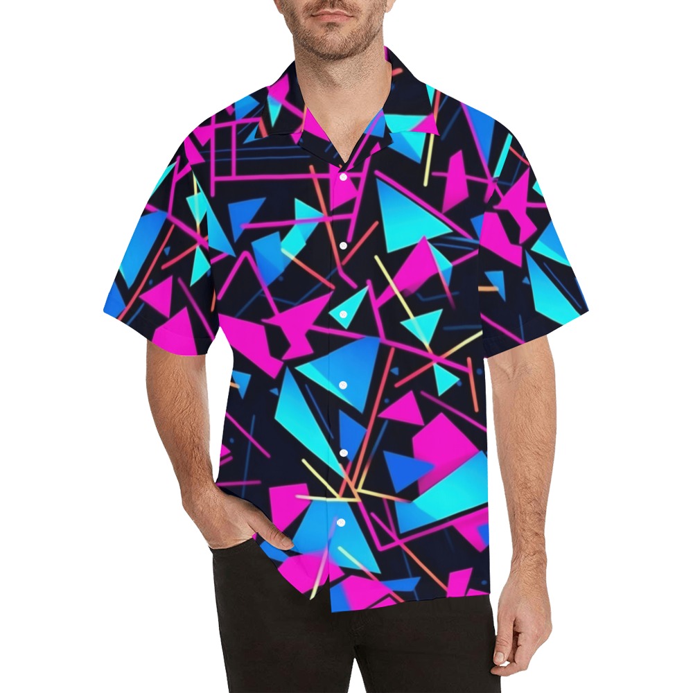 Triangle design Hawaiian Shirt with Merged Design (Model T58) | ID ...