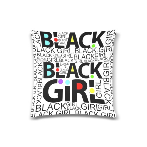 Black girl pillow Custom Zippered Pillow Case 16"x16"(Twin Sides)