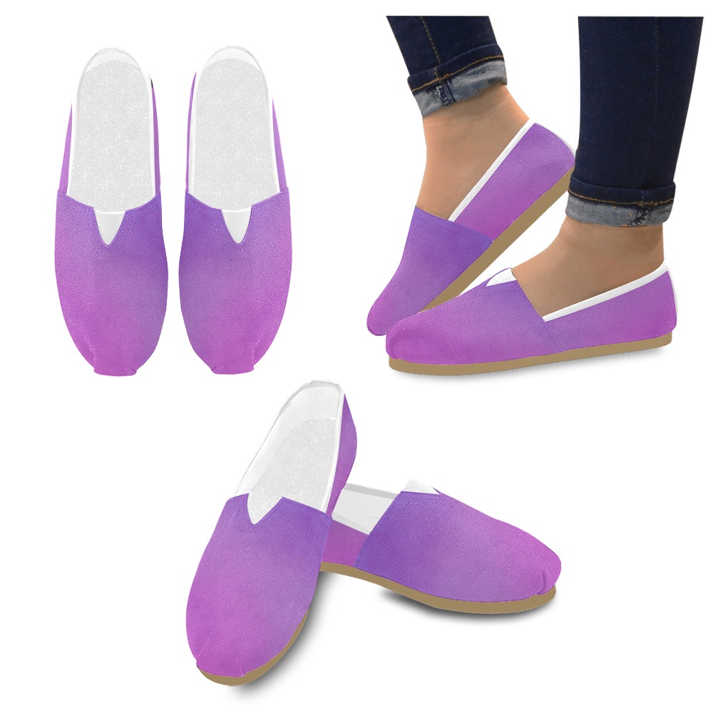 Misty Clouds Purple Unisex Casual Shoes (Model 004)