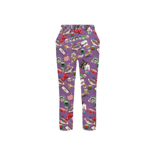 Gamblers Delight on Purple Men's All Over Print Casual Trousers (Model L68)